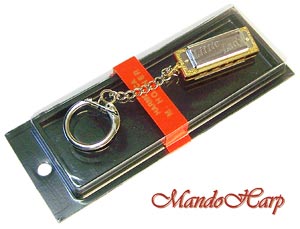 MandoHarp - Hohner Miniature Diatonic Harmonica - 109/8 Little Lady with Key Ring