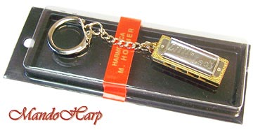 MandoHarp - Hohner Miniature Diatonic Harmonica - 109/8 Little Lady with Key Ring