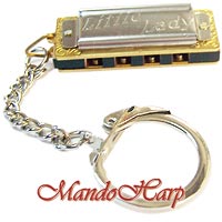 MandoHarp - Hohner Miniature Diatonic Harmonica - 109/8 Little Lady with Key Ring
