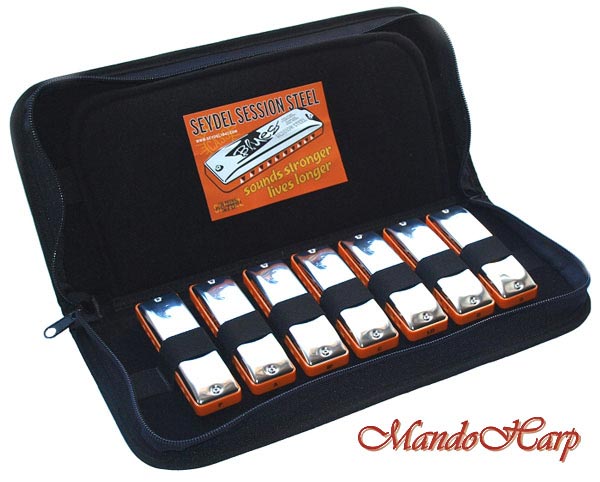 MandoHarp - Seydel Harmonicas - 10317 Blues Session Steel 7 Harmonica Set