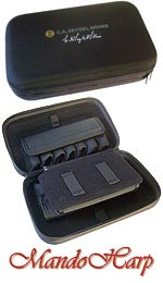 MandoHarp - Seydel Harmonica Case - 920000b Hardshell Case for 20 Harmonicas and More - With Belt