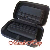 MandoHarp - Seydel Harmonica Case - 920000b Hardshell Case for 20 Harmonicas and More - With Belt