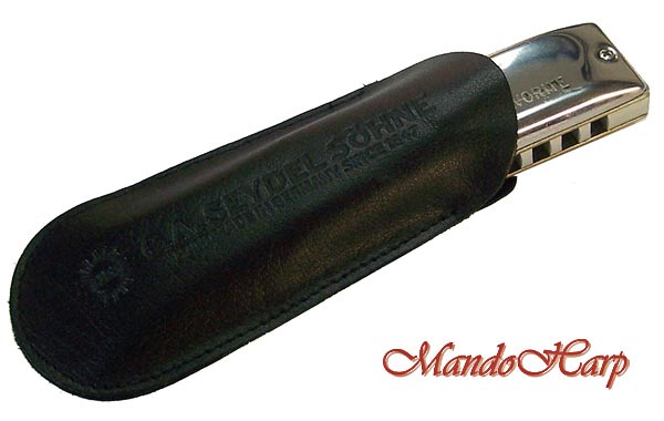 MandoHarp - Seydel Harmonica Bag - 701 Leather Bag for Diatonic/Blues Harmonicas