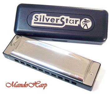 MandoHarp - Hohner Diatonic Harmonica - 50401 Silver Star