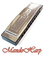 MandoHarp - Hohner Diatonic Harmonica - 50401 Silver Star