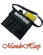 MandoHarp - Rockbag Harmonica Bag - RB10300B Gigbag for 4 Blues Harmonicas