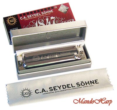 MandoHarp - Seydel Diatonic Harmonica - 16301 1847 Silver