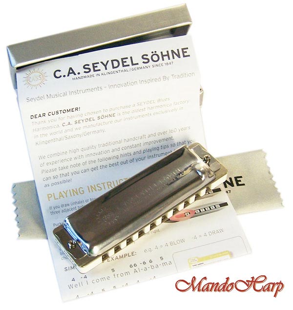 MandoHarp - Seydel Diatonic Harmonica - 16301 1847 Silver