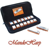 MandoHarp - Seydel Harmonicas - 10319 Blues Session Steel 9 Harmonica Set