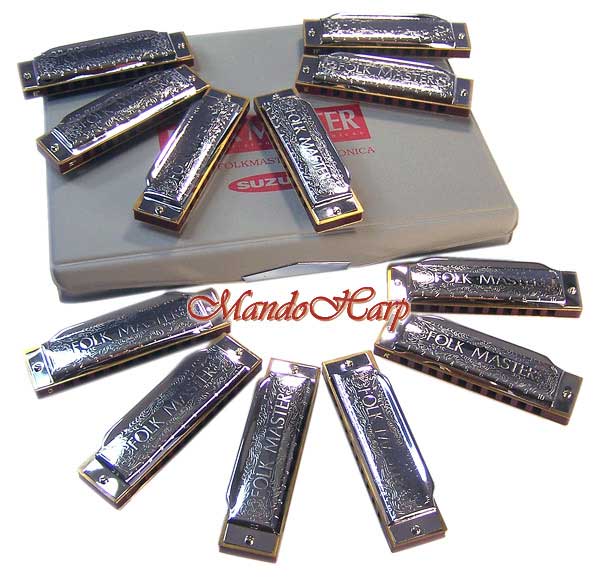 MandoHarp - Suzuki Harmonicas - 1072-S Folkmaster Box Set