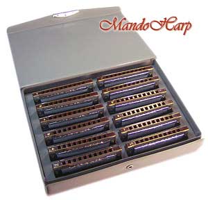 MandoHarp - Suzuki Harmonicas - 1072-S Folkmaster Box Set
