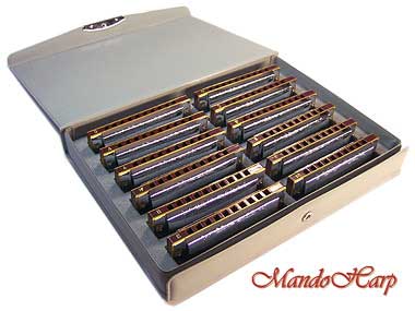 MandoHarp - Suzuki Harmonicas - 1072-S Folkmaster Box Set