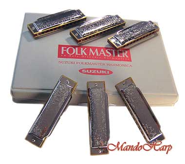 MandoHarp - Suzuki Harmonicas - 1072-S Folkmaster Box Set