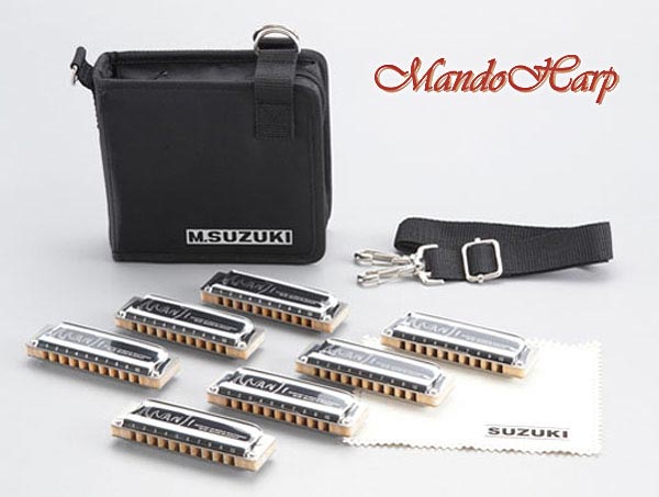 MandoHarp - Suzuki Harmonicas - M-20-7SET Manji 7-Key Set