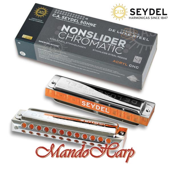 MandoHarp - Seydel Harmonica - 54481 NONSLIDER Chromatic DE LUXE STEEL