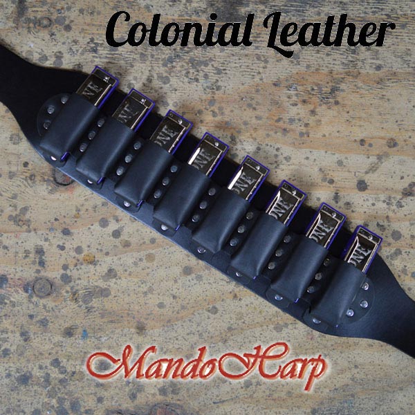 MandoHarp - Colonial Leather C11 Harmonica Belt