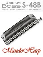 MandoHarp - Suzuki Chromatic Harmonica - S-48B Sirius Bass 12-Hole