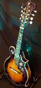 MandoHarp - 'Rosie' Inlaid Hand-Carved F5-Style Mandolin