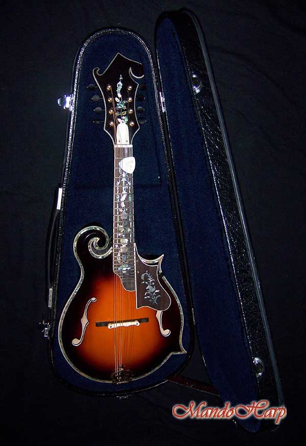 MandoHarp - 'Noose' Hand-Made F-5-Style Wide-Bodied Inlaid Mandolin (060020-MF)