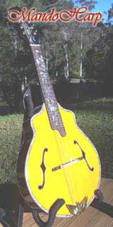 MandoHarp - 'Angels' F-Hole Mandolin with Abalone and Mother of Pearl Inlay