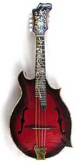 MandoHarp - 'Paeonia Birds' Hand-made F-4 Style Inlaid Mandolin