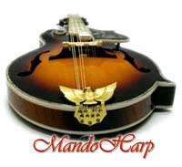 MandoHarp - 'Double Dragons' Hand-Made F5-Style Mandolin with Abalone and Mother of Pearl Inlay