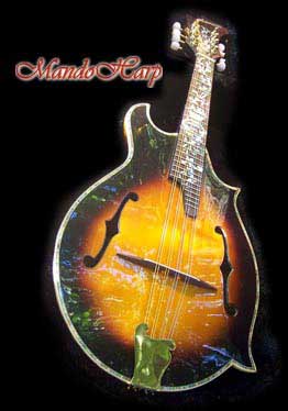MandoHarp - 'Chalice' Hand-made F4-Style Mandolin with Abalone and Mother of Pearl Inlay
