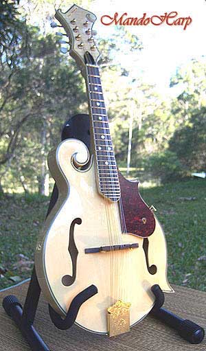MandoHarp - 'Old Hickory' Blonde F5-Style Mandolin