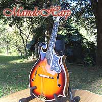 MandoHarp - 'Abalone Vines' Hand-Made F5 Mandolin with Abalone and Mother of Pearl Inlay