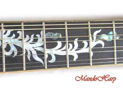 MandoHarp - 'Floral Vines' Hand-Carved Inlaid F5-Style Mandolin