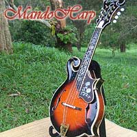 MandoHarp - 'Bird of Paradise' Hand-Carved F5-Style Mandolin with Abalone and Mother of Pearl Inlay