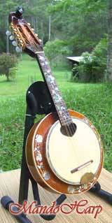 MandoHarp - Hand-Made Inlaid Banjo Mandolin