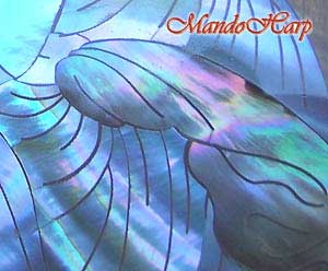 MandoHarp - 'Abalone Birds' Hand-Carved Inlaid F5-Style Mandolin