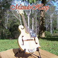 MandoHarp - 'Old Hickory' Blonde F5-Style Mandolin with Inlaid Pickguard and Tailpiece