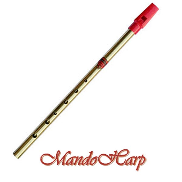 MandoHarp - Generation Flageolet/Whistle - Lacquered Brass Finish (SELECT KEY)