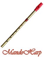 MandoHarp - Generation Flageolet/Whistle - Lacquered Brass Finish (SELECT KEY)