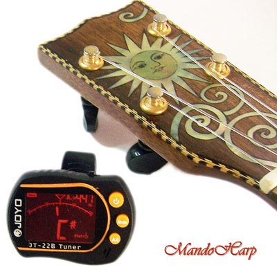 MandoHarp - Joyo JT-22B Clip-On Backlit LCD Chromatic/Guitar/Bass/Violin/Ukulele Tuner