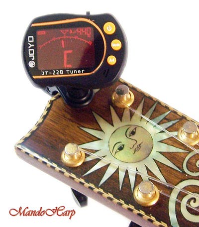 MandoHarp - Joyo JT-22B Clip-On Backlit LCD Chromatic/Guitar/Bass/Violin/Ukulele Tuner