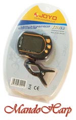 MandoHarp - Joyo JT-22B Clip-On Backlit LCD Chromatic/Guitar/Bass/Violin/Ukulele Tuner