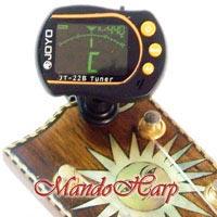 MandoHarp - Joyo JT-22B Clip-On Backlit LCD Chromatic/Guitar/Bass/Violin/Ukulele Tuner