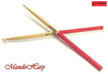 MandoHarp - 'GRIPS' Drumsticks from Kenny Payne - Maple 5AN - Latex Hand Grips, Nylon Tips