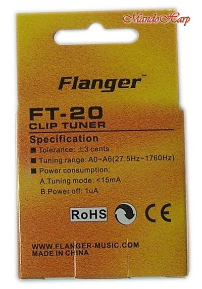 MandoHarp - Flanger FT-20 Universal Clip-On Chromatic/Guitar/Bass Tuner