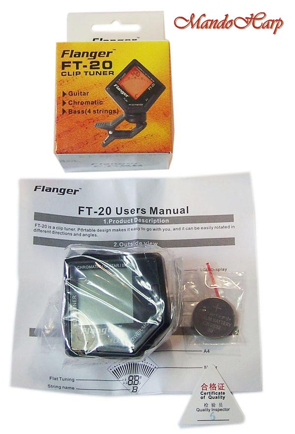 MandoHarp - Flanger FT-20 Universal Clip-On Chromatic/Guitar/Bass Tuner