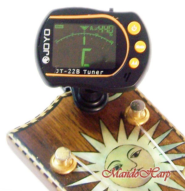 MandoHarp - Joyo JT-22B Clip-On Backlit LCD Chromatic/Guitar/Bass/Violin/Ukulele Tuner