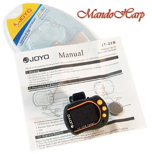 MandoHarp - Joyo JT-22B Clip-On Backlit LCD Chromatic/Guitar/Bass/Violin/Ukulele Tuner