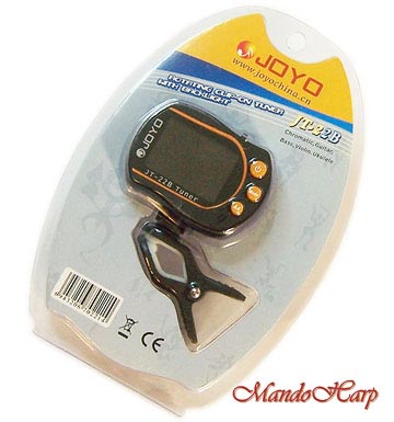 MandoHarp - Joyo JT-22B Clip-On Backlit LCD Chromatic/Guitar/Bass/Violin/Ukulele Tuner