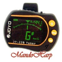 MandoHarp - Joyo JT-22B Clip-On Backlit LCD Chromatic/Guitar/Bass/Violin/Ukulele Tuner