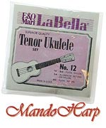 MandoHarp - Ukulele Strings - La Bella No. 12 Tenor Nylon Wound 3rd C String