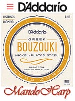 MandoHarp - Greek Bouzouki Strings - D'Addario EJ97 Nickel-Plated Steel 0.010-0.028