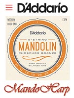 MandoHarp - Mandolin Strings - D'Addario EJ74 Phosphor Bronze Medium 0.011-0.040